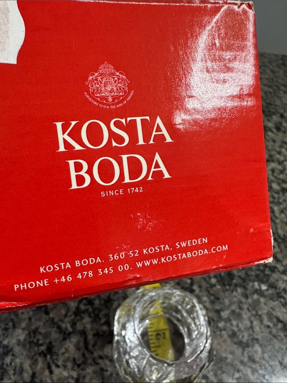 Kosta Boda Clear Textured snowballs Glass Votive Trio